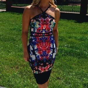 Floral body con dress